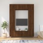 Set Mobili Porta TV 8pz Rovere Marrone in Legno Multistrato Set Mobili Porta TV 8pz Rovere Marrone in Legno Multistrato