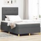 vidaXL Letto con Rete a Molle e Materasso & LED Grigio Scuro 120x200 cm Tessuto vidaXL Letto con Rete a Molle e Materasso & LED Grigio Scuro 120x200 cm Tessuto