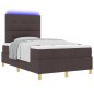 vidaXL Letto con Box Spring e Materasso & LED Marrone Scuro 120x200 cm Tessuto vidaXL Letto con Box Spring e Materasso & LED Marrone Scuro 120x200 cm Tessuto