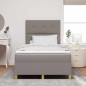 vidaXL Letto a molle con materasso e LED Tortora 120x200 cm Tessuto