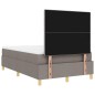 vidaXL Letto a molle con materasso e LED Tortora 120x200 cm Tessuto