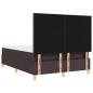 vidaXL Letto a Rete con Materasso e LED Marrone Scuro 140x190 cm Tessuto