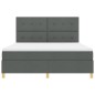 vidaXL Letto a molle con materasso e LED grigio scuro 180x200 cm tessuto vidaXL Letto a molle con materasso e LED grigio scuro 180x200 cm tessuto