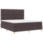 vidaXL Rete a Molle con Materasso e LED Marrone Scuro 180x200 cm Tessuto