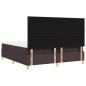 vidaXL Rete a Molle con Materasso e LED Marrone Scuro 180x200 cm Tessuto