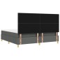 vidaXL Letto Box Spring con Materasso & LED Grigio Scuro 200x200 cm Tessuto vidaXL Letto Box Spring con Materasso & LED Grigio Scuro 200x200 cm Tessuto