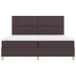 vidaXL Letto a Box con Materasso & LED Marrone Scuro 200x200 cm Tessuto vidaXL Letto a Box con Materasso & LED Marrone Scuro 200x200 cm Tessuto