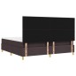vidaXL Letto a Box con Materasso & LED Marrone Scuro 200x200 cm Tessuto vidaXL Letto a Box con Materasso & LED Marrone Scuro 200x200 cm Tessuto