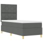 vidaXL Letto con box spring e materasso LED grigio scuro 80x200 cm in tessuto