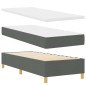 vidaXL Letto con box spring e materasso LED grigio scuro 80x200 cm in tessuto