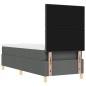 vidaXL Letto con box spring e materasso LED grigio scuro 80x200 cm in tessuto