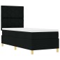 vidaXL Letto Box Spring con Materasso & LED Nero 80x200 cm Tessuto