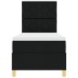 vidaXL Letto Box Spring con Materasso & LED Nero 80x200 cm Tessuto