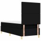 vidaXL Letto Box Spring con Materasso & LED Nero 80x200 cm Tessuto