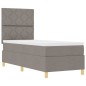 vidaXL Letto con box spring con materasso e LED tortora 80x200 cm tessuto