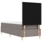 vidaXL Letto con box spring con materasso e LED tortora 80x200 cm tessuto