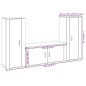 Set Mobili Porta TV 3 pz Bianco Lucido in Legno Multistrato Set Mobili Porta TV 3 pz Bianco Lucido in Legno Multistrato