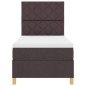 vidaXL Letto Box Spring con Materasso & LED Marrone Scuro 90x200 cm Tessuto