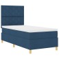 vidaXL Letto con Rete a Molle con Materasso & LED Blu 100x200 cm Tessuto