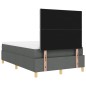 vidaXL Letto a molle con materasso & LED grigio scuro 120x190 cm in tessuto vidaXL Letto a molle con materasso & LED grigio scuro 120x190 cm in tessuto