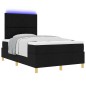 vidaXL Letto Box Spring con materasso & LED nero 120x190 cm in tessuto