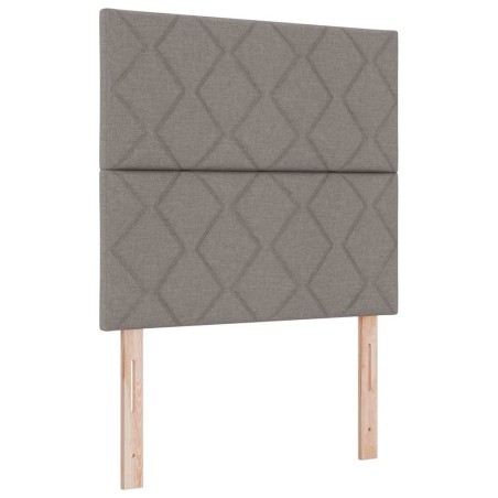 vidaXL Letto Box Spring con Materasso & LED Tortora 120x190 cm Tessuto
