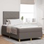 vidaXL Letto con Box Spring e Materasso & LED Tortora 120x200 cm Tessuto vidaXL Letto con Box Spring e Materasso & LED Tortora 120x200 cm Tessuto