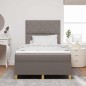 vidaXL Letto con Box Spring e Materasso & LED Tortora 120x200 cm Tessuto vidaXL Letto con Box Spring e Materasso & LED Tortora 120x200 cm Tessuto