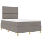vidaXL Letto con Box Spring e Materasso & LED Tortora 120x200 cm Tessuto vidaXL Letto con Box Spring e Materasso & LED Tortora 120x200 cm Tessuto