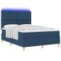 vidaXL Letto con Box Spring e Materasso, Blu, 140x200 cm, Tessuto