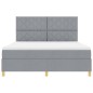 vidaXL Letto rete a molle con materasso & LED Grigio chiaro 180x200 cm Tessuto vidaXL Letto rete a molle con materasso & LED Grigio chiaro 180x200 cm Tessuto