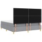 vidaXL Letto rete a molle con materasso & LED Grigio chiaro 180x200 cm Tessuto vidaXL Letto rete a molle con materasso & LED Grigio chiaro 180x200 cm Tessuto