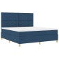 vidaXL Letto Box Spring con materasso e LED Blu 180x200 cm Tessuto vidaXL Letto Box Spring con materasso e LED Blu 180x200 cm Tessuto