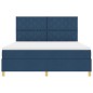 vidaXL Letto Box Spring con materasso e LED Blu 180x200 cm Tessuto vidaXL Letto Box Spring con materasso e LED Blu 180x200 cm Tessuto