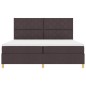 vidaXL Letto Box Spring con Materasso & LED Marrone Scuro 200x200 cm Tessuto vidaXL Letto Box Spring con Materasso & LED Marrone Scuro 200x200 cm Tessuto
