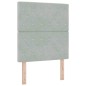 vidaXL Letto Box Spring con Materasso e Luce LED Grigio Chiaro 80x200 cm Velluto vidaXL Letto Box Spring con Materasso e Luce LED Grigio Chiaro 80x200 cm Velluto
