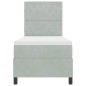 vidaXL Letto Box Spring con Materasso e Luce LED Grigio Chiaro 80x200 cm Velluto vidaXL Letto Box Spring con Materasso e Luce LED Grigio Chiaro 80x200 cm Velluto