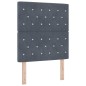 vidaXL Letto a Rete con Materasso e LED Grigio Scuro 80x200 cm Velluto