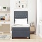 vidaXL Letto a Rete con Materasso e LED Grigio Scuro 80x200 cm Velluto