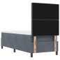vidaXL Letto a Rete con Materasso e LED Grigio Scuro 80x200 cm Velluto
