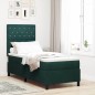 vidaXL Letto con Rete a Molle e Materasso & LED Verde Scuro 80x200 cm Velluto