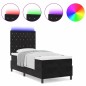 Letto Box Spring vidaXL con Materasso e LED Nero 90x190 cm Velluto