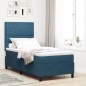 vidaXL Letto a Barriera con Materasso & LED Blu Scuro 90x190 cm Velluto vidaXL Letto a Barriera con Materasso & LED Blu Scuro 90x190 cm Velluto