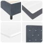vidaXL Letto Box Spring con Materasso e LED Grigio Scuro 90x200 cm Velluto vidaXL Letto Box Spring con Materasso e LED Grigio Scuro 90x200 cm Velluto