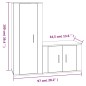 Set Mobili Porta TV 2 pz Rovere Marrone in Legno Multistrato Set Mobili Porta TV 2 pz Rovere Marrone in Legno Multistrato