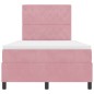 vidaXL Letto a Box Spring con Materasso e LED Rosa 120x190 cm Velluto