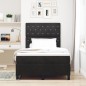 Letto Box Spring con Materasso e LED Nero 120x200 cm in Velluto Letto Box Spring con Materasso e LED Nero 120x200 cm in Velluto