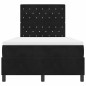 Letto Box Spring con Materasso e LED Nero 120x200 cm in Velluto Letto Box Spring con Materasso e LED Nero 120x200 cm in Velluto