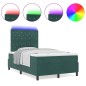 vidaXL Letto a box con materasso e LED Verde Scuro 120x200 cm Velluto vidaXL Letto a box con materasso e LED Verde Scuro 120x200 cm Velluto