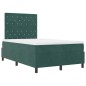 vidaXL Letto a box con materasso e LED Verde Scuro 120x200 cm Velluto vidaXL Letto a box con materasso e LED Verde Scuro 120x200 cm Velluto